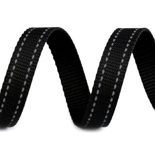 Gurtband Reflektor schwarz 20mm ca.2mm