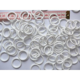 Ring Plastik weiß 18 x 24mm 100 Stück zum Basteln
