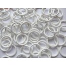 Ring Plastik weiß 18 x 24mm 100 Stück zum Basteln