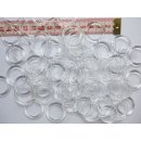 Ring Plastik transparent 18 x 24mm 100 Stück zum Basteln