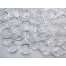 Ring Plastik transparent 18 x 24mm 100 Stück zum Basteln