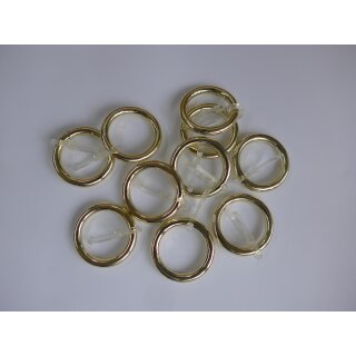 Ringe goldfarben glänzend 20mm Gardinenstangen 10 Stück