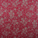 Reststück 70x135cm Ranken rot creme Baumwolle