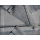 Miniflächen-Set rauchblau grau gestreift Scheibengardine