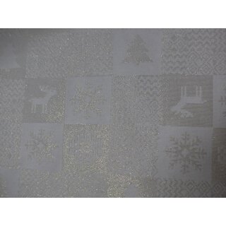 Dekostoff Tannenbaum karo goldglitzer Weihnachten 143cm breit