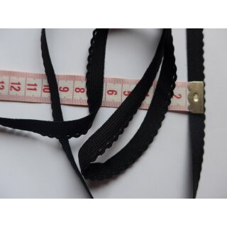 Gummilitze schwarz 10mm elastische Meterware