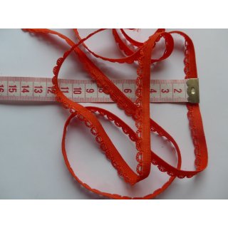 Gummilitze orange 10mm elastische Meterware