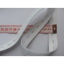 Knopflochgummiband weiß 20mm elastisch Meterware