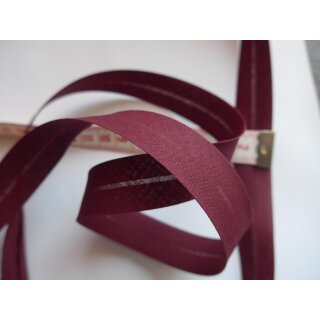 Schrägband weinrot 30 vorgefalzt 20mm Meterware