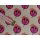 Baumwollstoff Kreise Blumen in pink orange Meterware