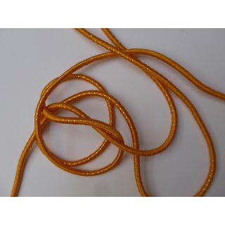 Gummikordel orange meliert 3mm elastische Meterware