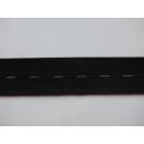 Knopflochgummiband 25mm schwarz elastisch Meterware