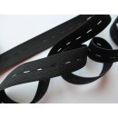 Knopflochgummiband 25mm schwarz elastisch Meterware