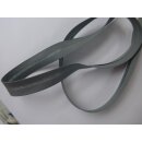 Schrägband grau 18mm vorgefalzt Meterware