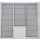 Miniflächen-Set grau türkis gestreift Scheibengardine