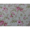 Dekostoff beige meliert mit Blumen 140cm breit