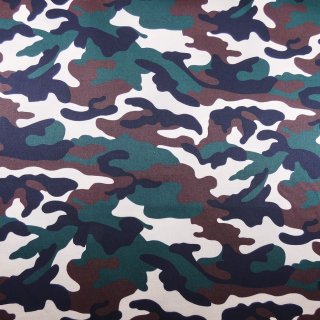 Baumwollstoff Camouflage grün braun Köper