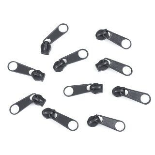 Zipper grau nonlock für Reißverschluss Spirale 3mm
