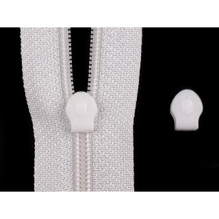 Zipper weiß kunststoff für Reißverschluss Spirale 3mm Bettwäsche