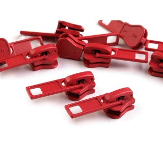 Zipper rot  für Reißverschluss Krampe 5mm