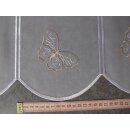 Scheibengardinenstoff mit Schmetterlinge bestickt 33cm hoch