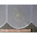 Scheibengardinenstoff mit Schmetterlinge bestickt 48cm hoch