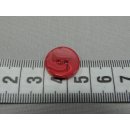 Knopf transparent rot gemustert 15mm