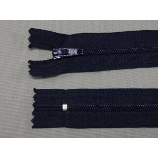 Reißverschluss dunkelblau 18cm nicht teilbar Kunststoff