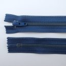 Reißverschluss jeansblau 18cm nicht teilbar Kunststoff
