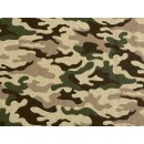 Tarnmuster Camouflage grün braun Baumwollstoff