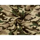 Tarnmuster Camouflage grün braun Baumwollstoff