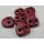 Kordelstopper 2-Loch 20x20mm Weinrot