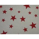 Tischläufer Sterne natur rot Weihnachten 44x127cm