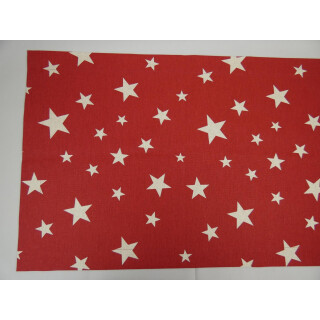 Tischläufer rot natur Sterne Weihnachten 43x127cm