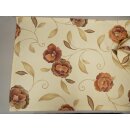 Tischläufer Blumen creme terra braun 50x182cm