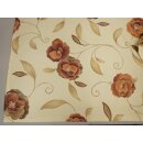 Tischläufer Blumen creme terra braun 50x182cm