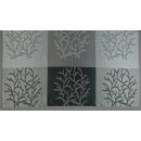 Mitteldecke Zweige anthrazit schlamm grau 100x100cm