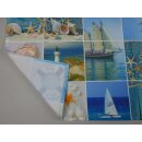 Maritime Mitteldecke 85x85 cm mit Schiffen & Leuchttürmen