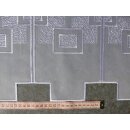 Scheibengardinenstoff weiß Quadrate 48cm hoch