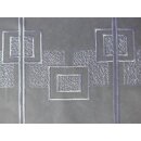 Scheibengardinenstoff weiß Quadrate 48cm hoch