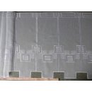Scheibengardinenstoff weiß Quadrate 48cm hoch