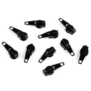 Zipper autolock schwarz für Reißverschluss Spirale 5mm