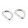 D-Ringe 25mm Metall ungeschweißt silberfarben