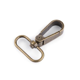 Metallkarabiner 32mm altmessingfarben