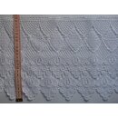 Gardinen Borte 25cm hoch Bögen und Muster  weiß Hochglanzgarn