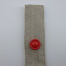 Zierstecker für Gardinen rot matt Druckknöpfe 10 Stück