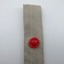 Zierstecker für Gardinen rot glänzend Druckknöpfe 10 Stück