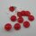 Zierstecker für Gardinen rot glänzend Druckknöpfe 10 Stück