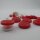 Zierstecker für Gardinen rot glänzend Druckknöpfe 10 Stück