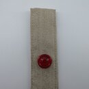 Zierstecker für Gardinen transparent rot Druckknöpfe 10 Stück
